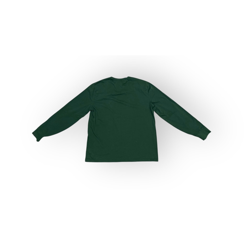 Ralph Lauren Polo Mens Long Sleeve Pony Logo Crew Neck Shirt Green/Navy Sz L - Picture 5 of 8